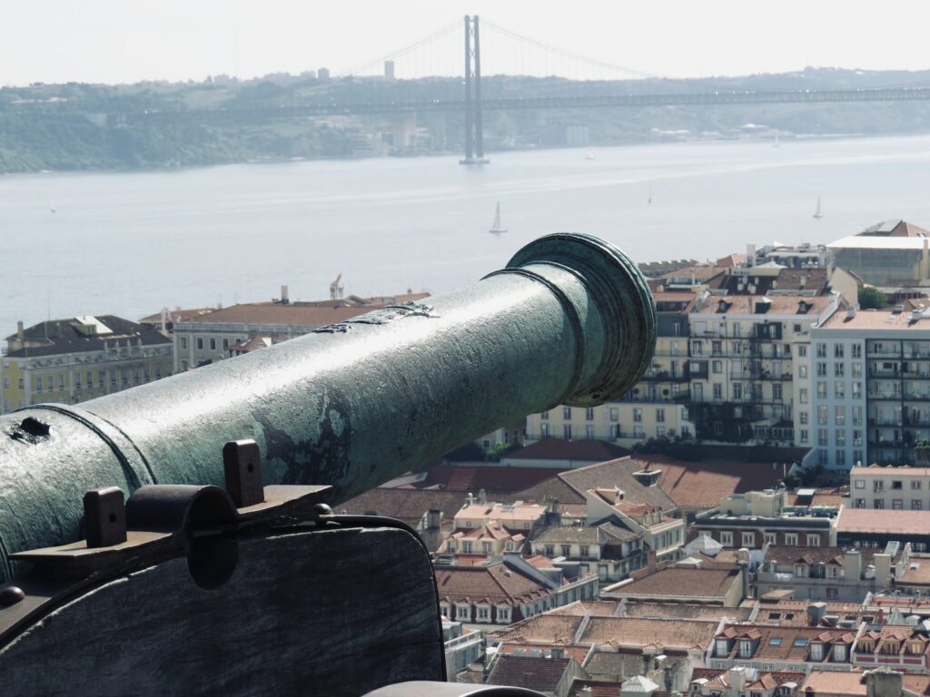 black and gray canon near body of water during daytime