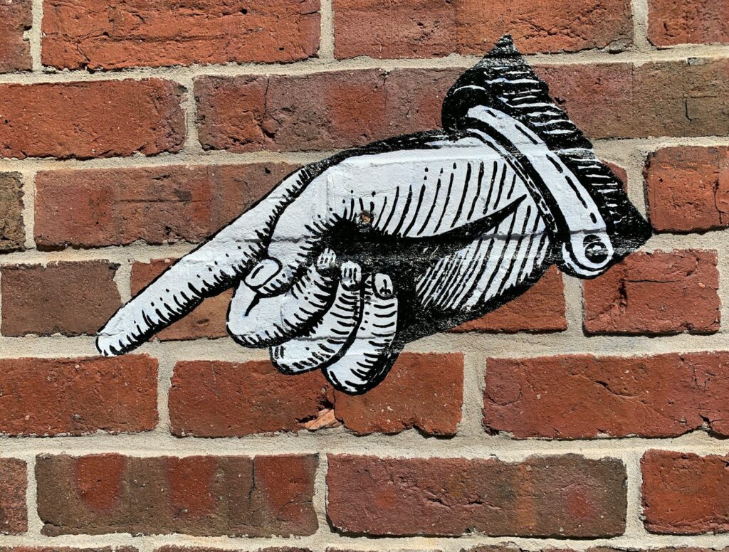 right person's hand graffiti